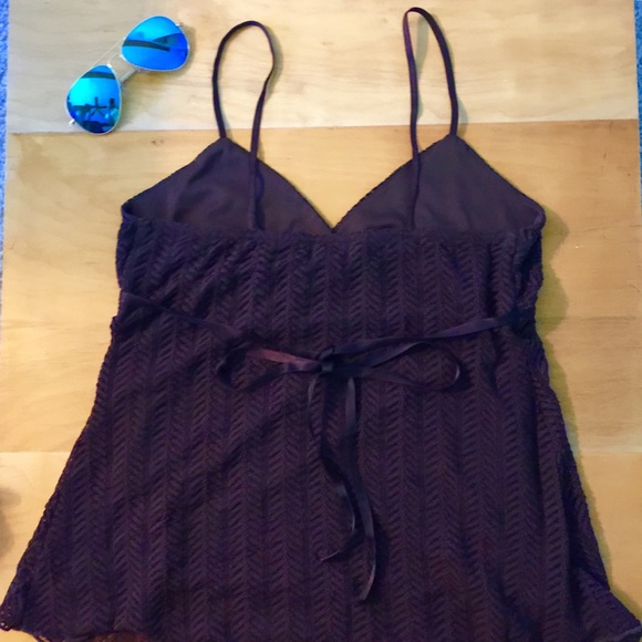 Deep brown tank top - Picture 2 of 3